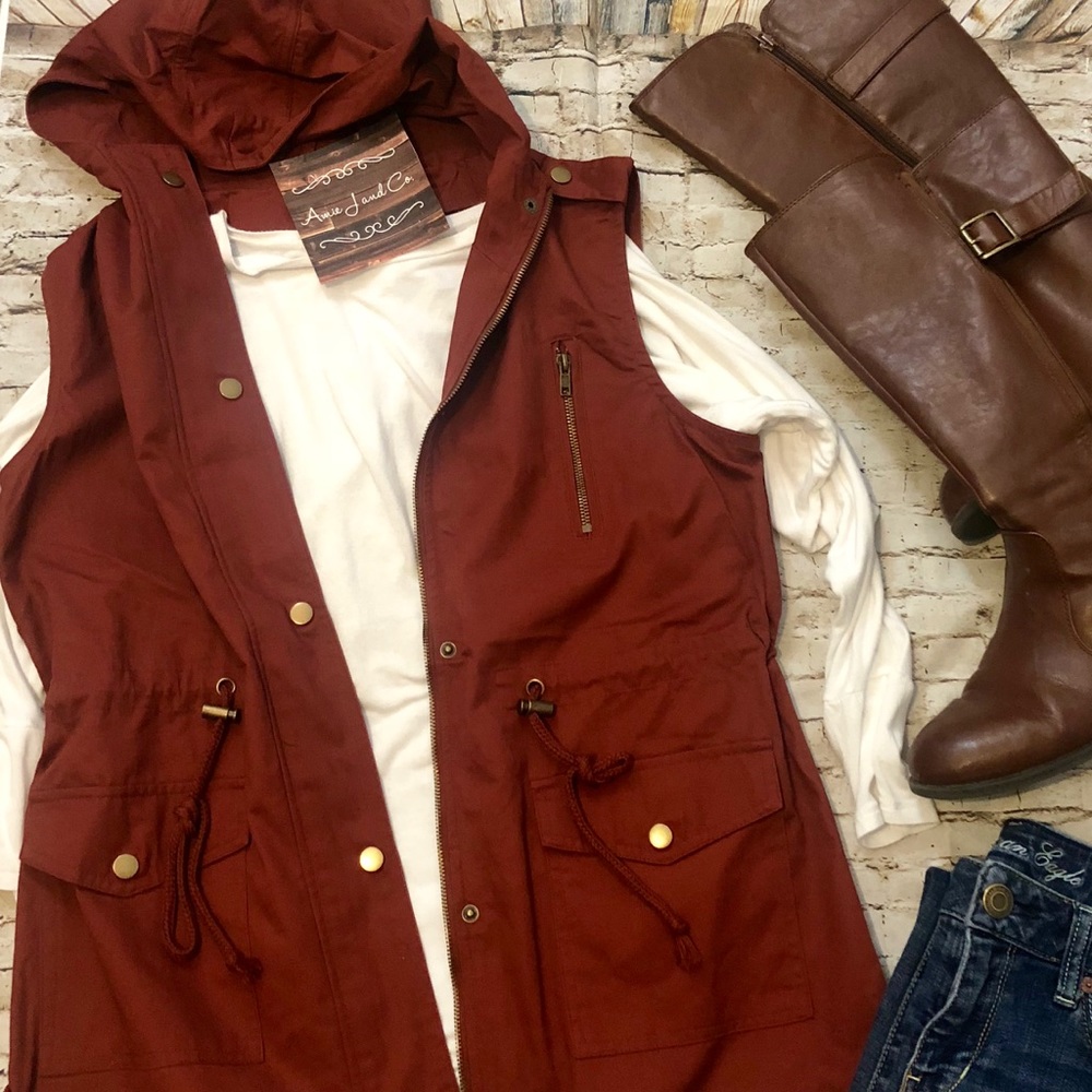 Dark Rust utility military style vest